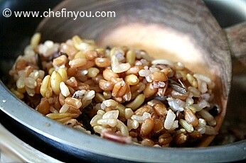 Wild, Brown, Kamut and Spelt Berry Pilaf