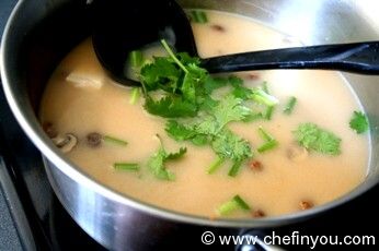 Vegetarian Thai Soup Recipe with Tofu and Mushrooms