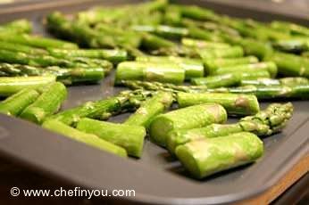 Baked Asparagus with Kamut Pasta Spirals