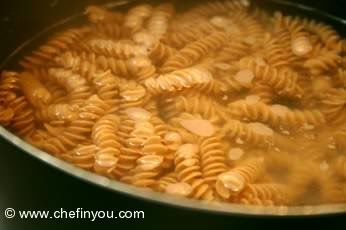 Baked Asparagus with Kamut Pasta Spirals