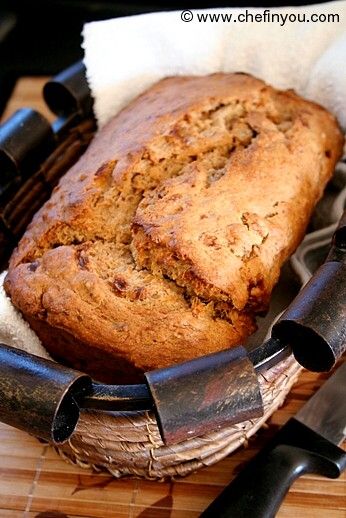 Healthy Banana Nut Bread Recipe with Maple Syrup