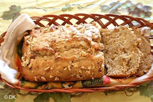 Eggless Banana Walnut Bread