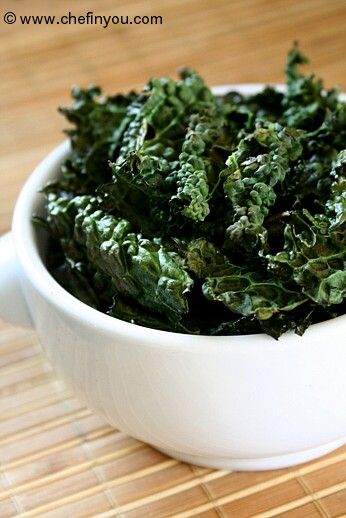 Oven Baked Raw Kale Chips Recipe | Kale Recipes