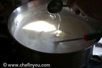 Step by Step pictorial for Ricotta Cheese from scratch | Fresh Cheese Recipe