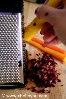 Rainbow Carrot Raita | Indian Yogurt Sauce Recipe with Carrots