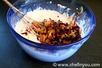 Rainbow Carrot Raita | Indian Yogurt Sauce Recipe with Carrots