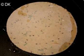 Dill roti (Dill with Indian flatbread)