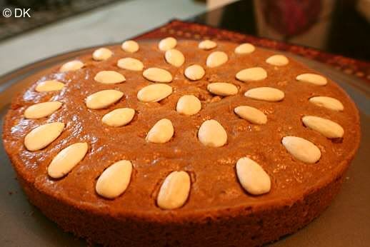 Eggless Almond Cake