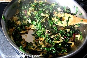 Beetroot Greens Curry with Green Garlic Recipe | Simple Indian Recipes