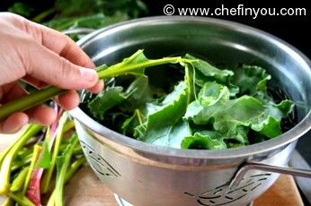 Beetroot Greens Curry with Green Garlic Recipe | Simple Indian Recipes