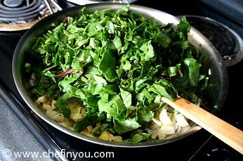 Beetroot Greens Curry with Green Garlic Recipe | Simple Indian Recipes