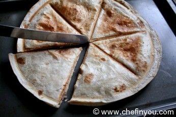 Cheese Quesadillas Recipe with Bean puree