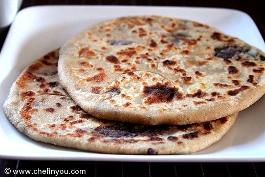 Indian Flatbread with Purple Potatoes and Cauliflower Recipe