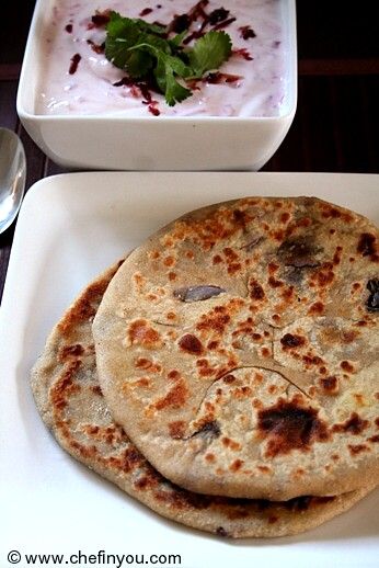 Indian Flatbread with Purple Potatoes and Cauliflower Recipe