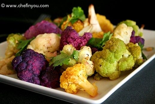 Oven Roasted Cauliflower Recipe | Multicolored Cauliflower Recipes