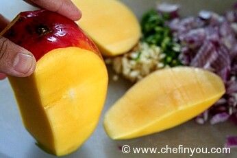 Mango sauce with Black beans recipe