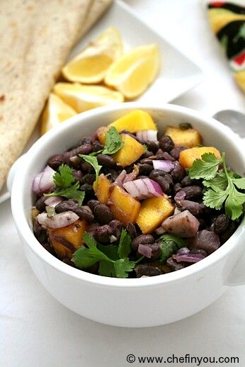 Mango sauce with Black beans recipe