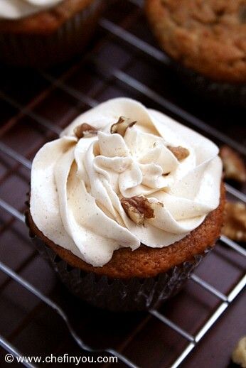 Frozen Banana Cupcakes recipe (no butter, eggless)