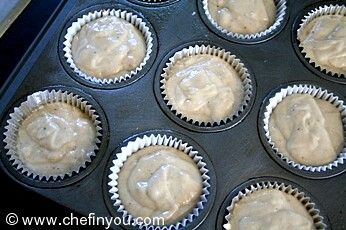 Frozen Banana Cupcakes recipe (no butter, eggless)