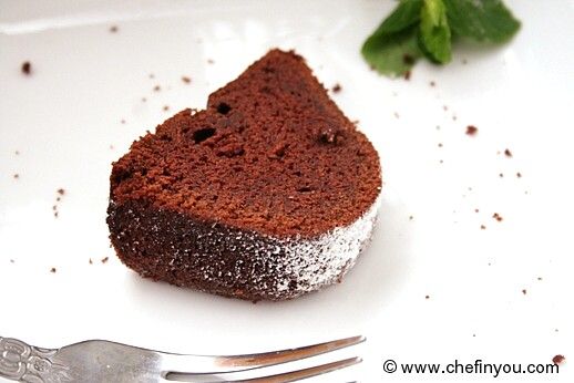 Eggless Chocolate Pound Cake Recipe