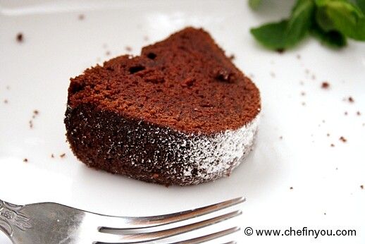 Eggless Chocolate Pound Cake Recipe