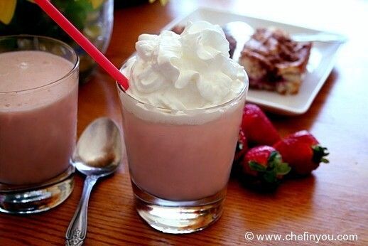 Starbucks Styled Strawberry and Creme | Strawberry Milkshake Recipe