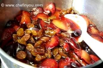 Plum Preserves with Raisins recipe