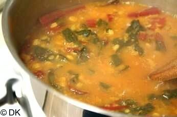Mixed Dal with Red Chard