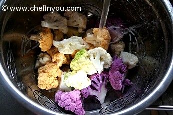 Purple, Orange, Green & Yellow Cauliflower Fritters Recipe
