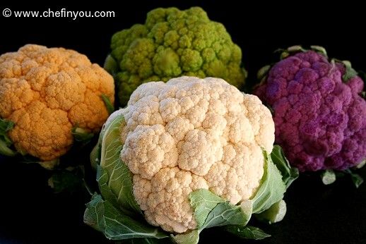 Purple, Orange, Green & Yellow Cauliflower Fritters Recipe