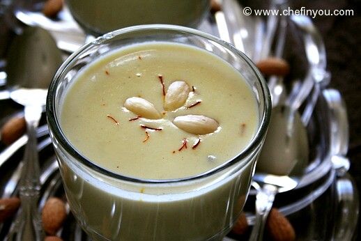 Badam Kheer (Almond Ka sheera) - Indian almond milk recipe