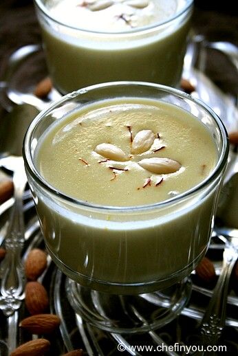 Badam Kheer (Almond Ka sheera) - Indian almond milk recipe