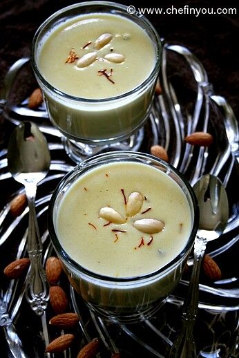 Badam Kheer (Almond Ka sheera) - Indian almond milk recipe