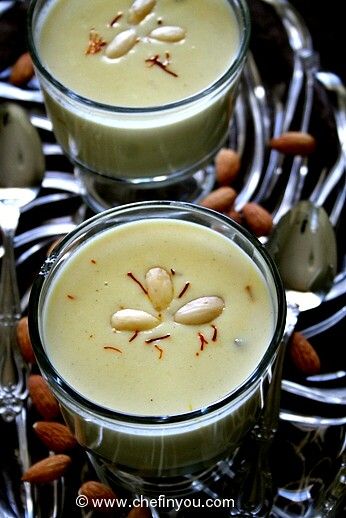 Badam Kheer (Almond Ka sheera) - Indian almond milk recipe