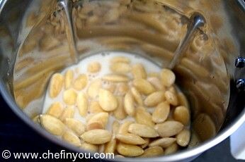 Badam Kheer (Almond Ka sheera) - Indian almond milk recipe