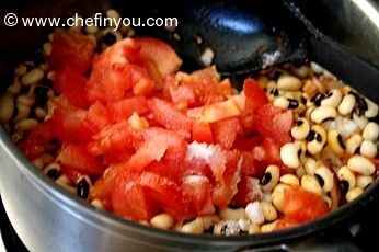 Spicy Black eyed peas/beans recipe