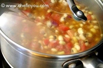 Spicy Black eyed peas/beans recipe