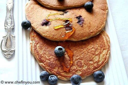 Blueberry Buckwheat Pancakes Recipe from scratch