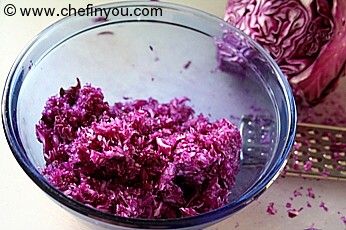 Purple/Red Cabbage Paneer Paratha Recipe