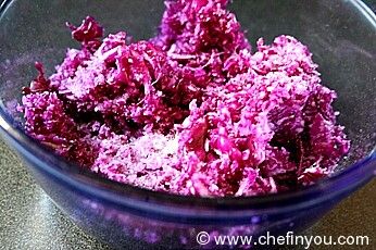 Purple/Red Cabbage Paneer Paratha Recipe