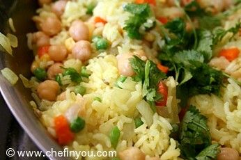 Chickpeas Rice Recipe (Channa Pulao/Pilaf)