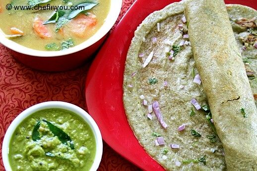 Sprouted Moong Dal Dosa Recipe