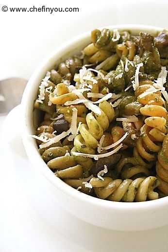 Eggplant Basil Pesto Pasta Recipe 