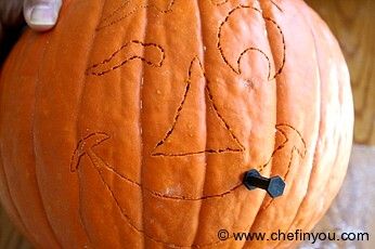How to carve pumpkin with templates/stencils
