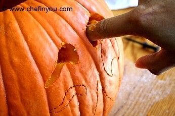 How to carve pumpkin with templates/stencils