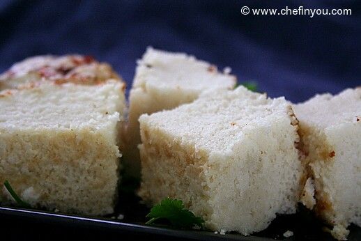 Indian Khatta (Rice) Dhokla Recipe