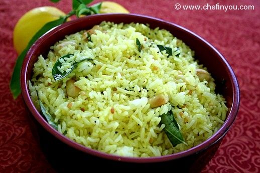 South Indian Lemon Rice Recipe