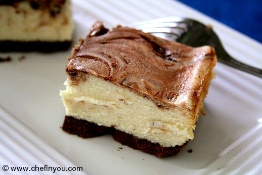 Low Calorie Marble chocolate cheesecake recipe