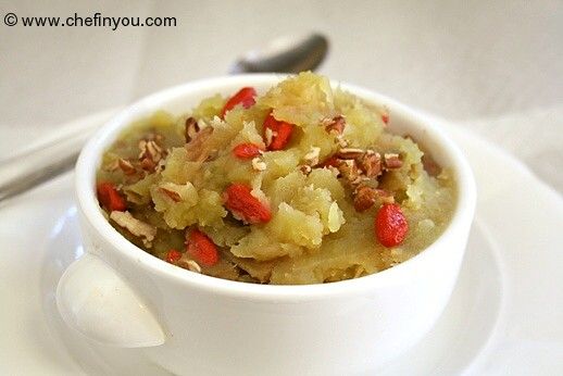 Sweet Mashed Potatoes with Goji Berries Recipe