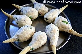 Indian Vegetarian Chicken Drumstick (Paneer Lollipop) Recipe